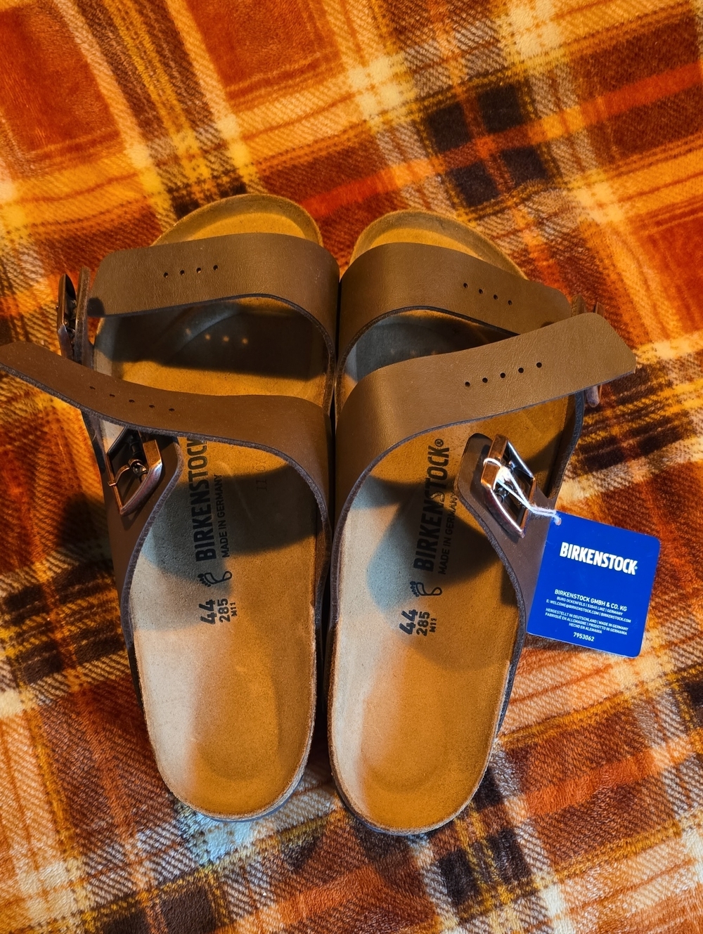 Birkenstock Men's Arizona BS Dark Brown Sandals - US 11, EU 44 - NWT